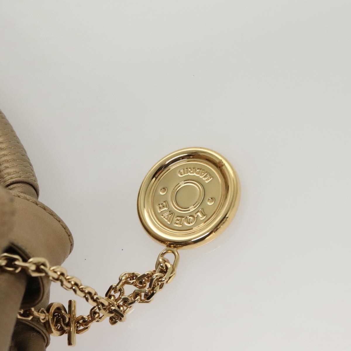 Loewe Anagram Logo Nappa Aire Hand Bag Leather, GOLD, LEATHER, Handbag