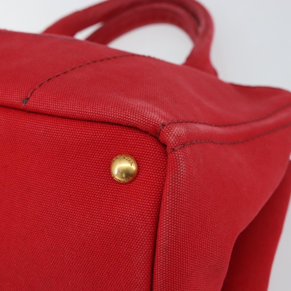 Prada Canapa Tote Canvas, RED, CANVAS, Tote bag