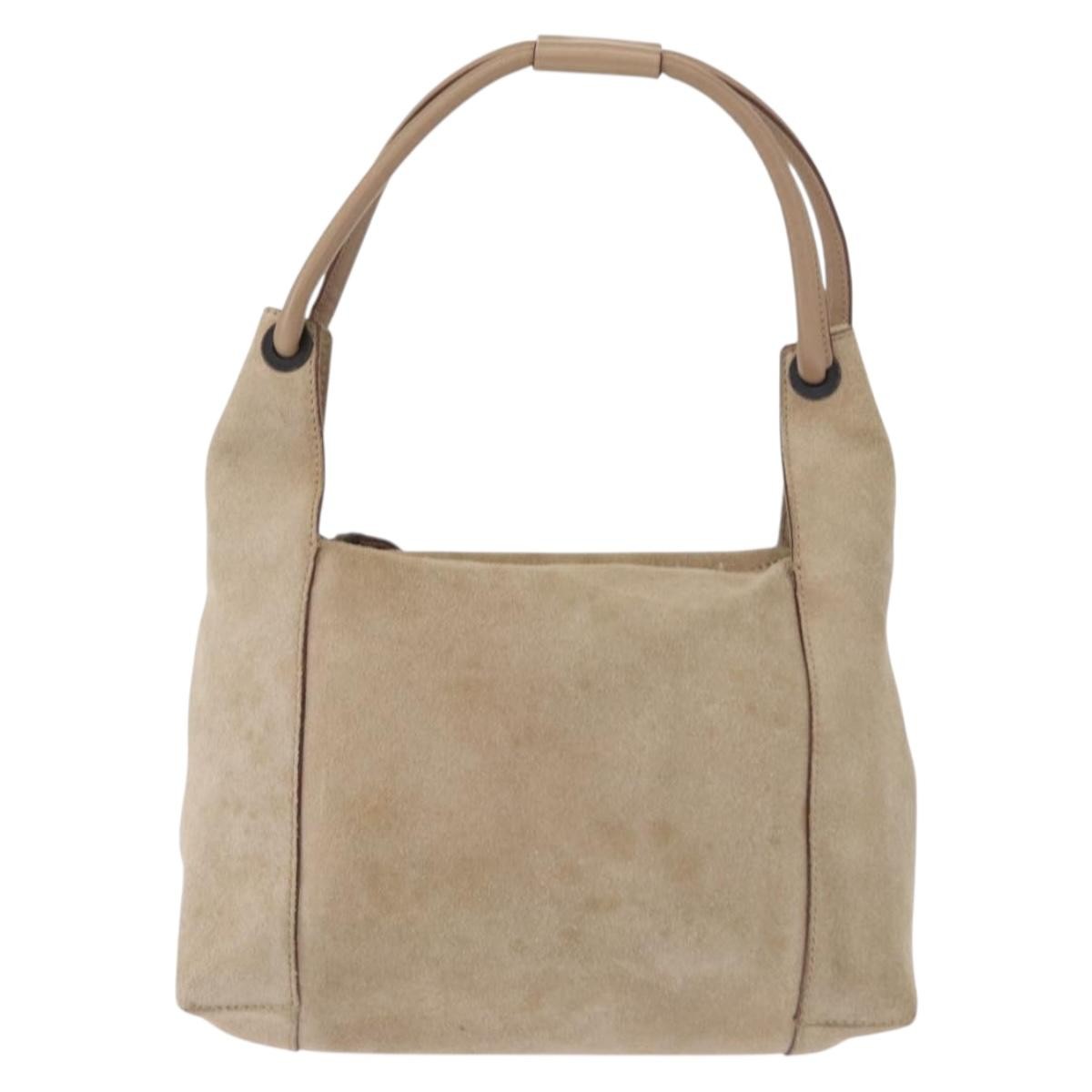 Gucci Vintage Handbag Suede, BEIGE, SUEDE, Handbag