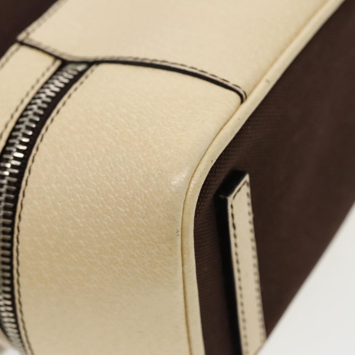 Prada Vintage Handbag Canvas, BROWN, CANVAS, Handbag