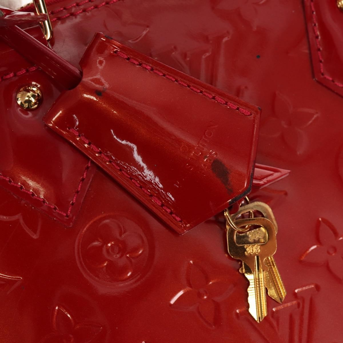 Louis Vuitton Alma Handbag Monogram Vernis, RED, PATENT_LEATHER, Handbag