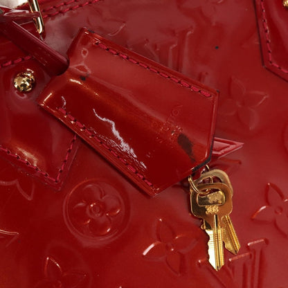 Louis Vuitton Alma Handbag Monogram Vernis, RED, PATENT_LEATHER, Handbag