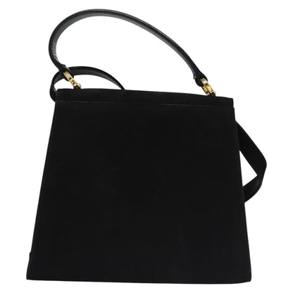 Salvatore Ferragamo Vintage Vara Bow Top Handle Bag Suede, BLACK, SUEDE, Handbag