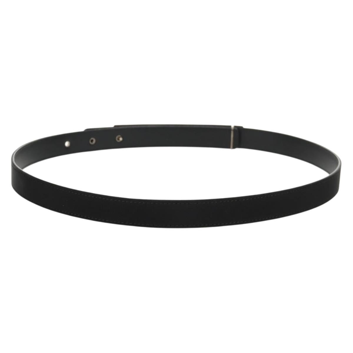 Chanel Logo Belt Leather, BLACK, LEATHER, Belts