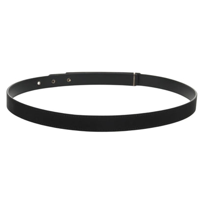 Chanel Logo Belt Leather, BLACK, LEATHER, Belts