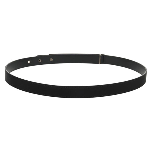 Chanel Logo Belt Leather, BLACK, LEATHER, Belts