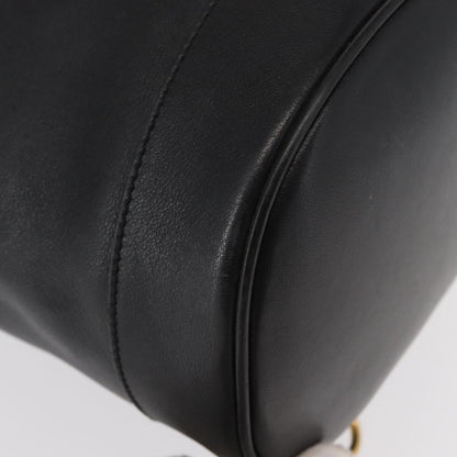 Gucci Vintage Bamboo Sling Backpack Leather, BLACK, LEATHER, Shoulder bag