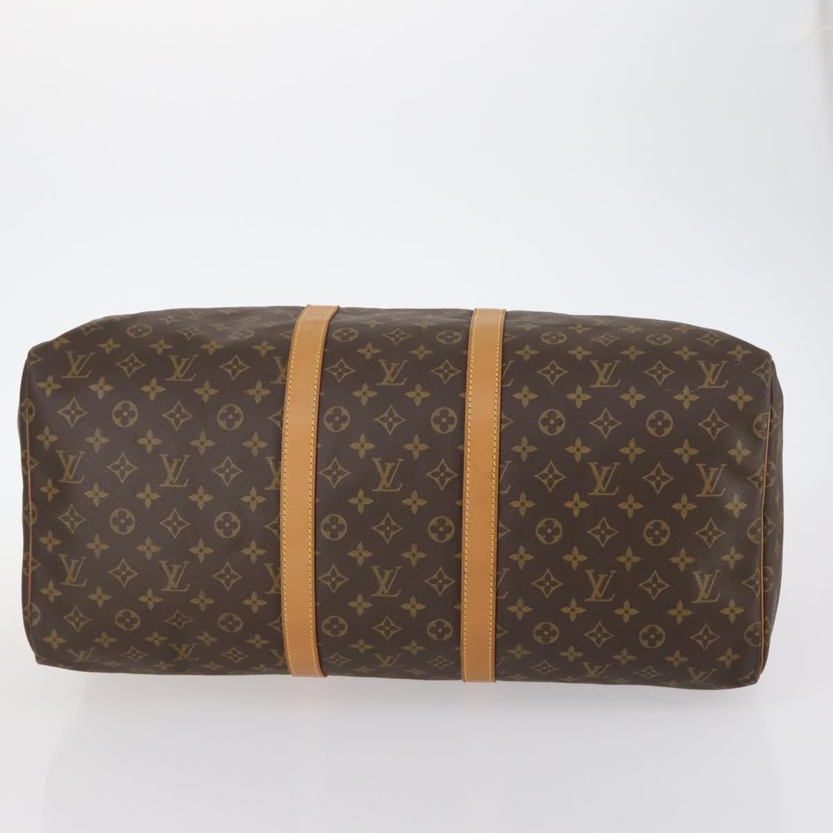 Louis Vuitton Keepall Bag Monogram Canvas, BROWN, CANVAS, Travel bag