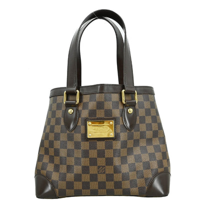 Louis Vuitton Hampstead Handbag Damier, BROWN, CANVAS, Tote bag
