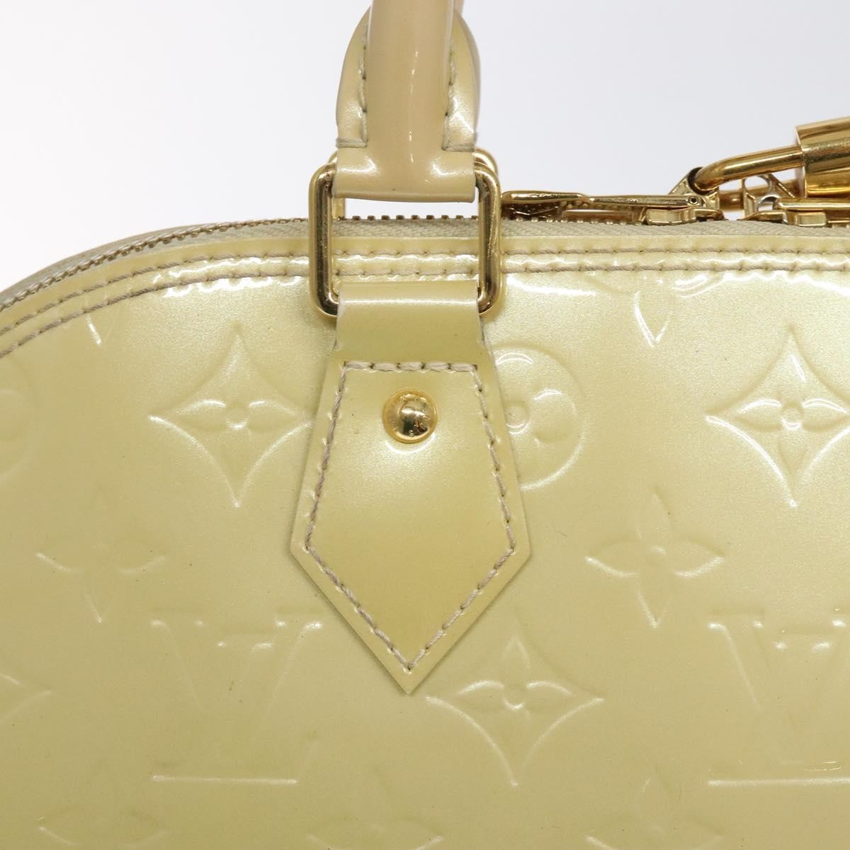 Louis Vuitton Alma Handbag Monogram Vernis, BEIGE, PATENT_LEATHER, Handbag
