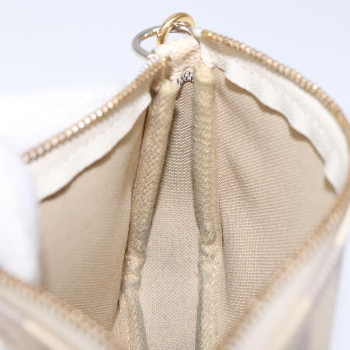 Louis Vuitton Pochette Accessoires Damier, WHITE, CANVAS, Clutche & pouche