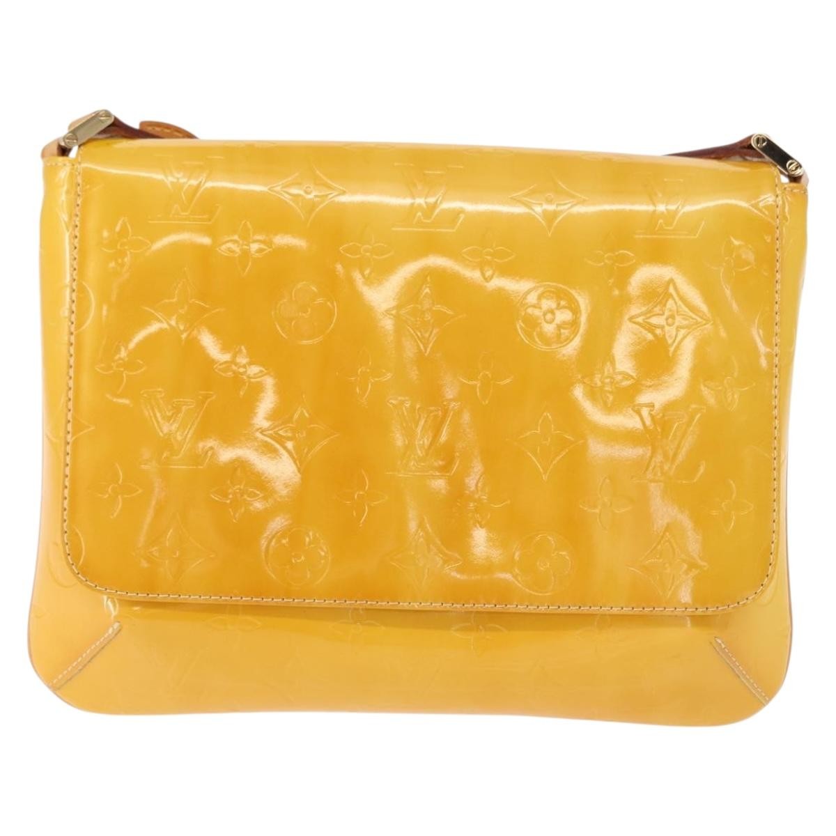 Louis Vuitton Thompson Street Handbag Monogram Vernis, YELLOW, PATENT_LEATHER, Shoulder bag