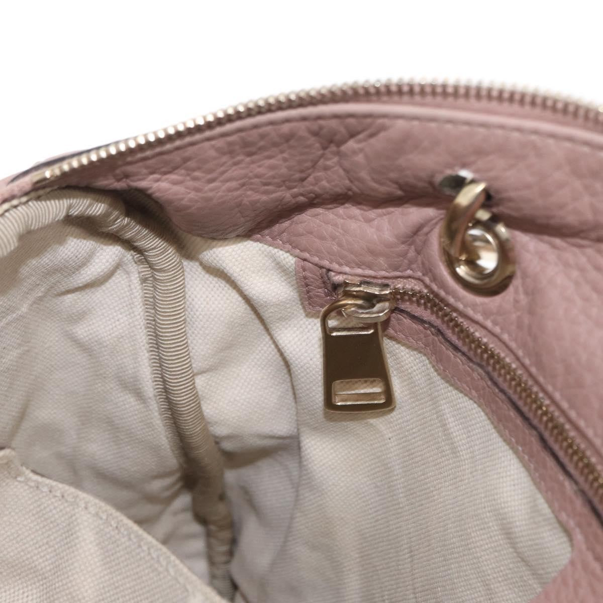 Gucci Bamboo Shopper Tote Leather, PINK, LEATHER, Handbag