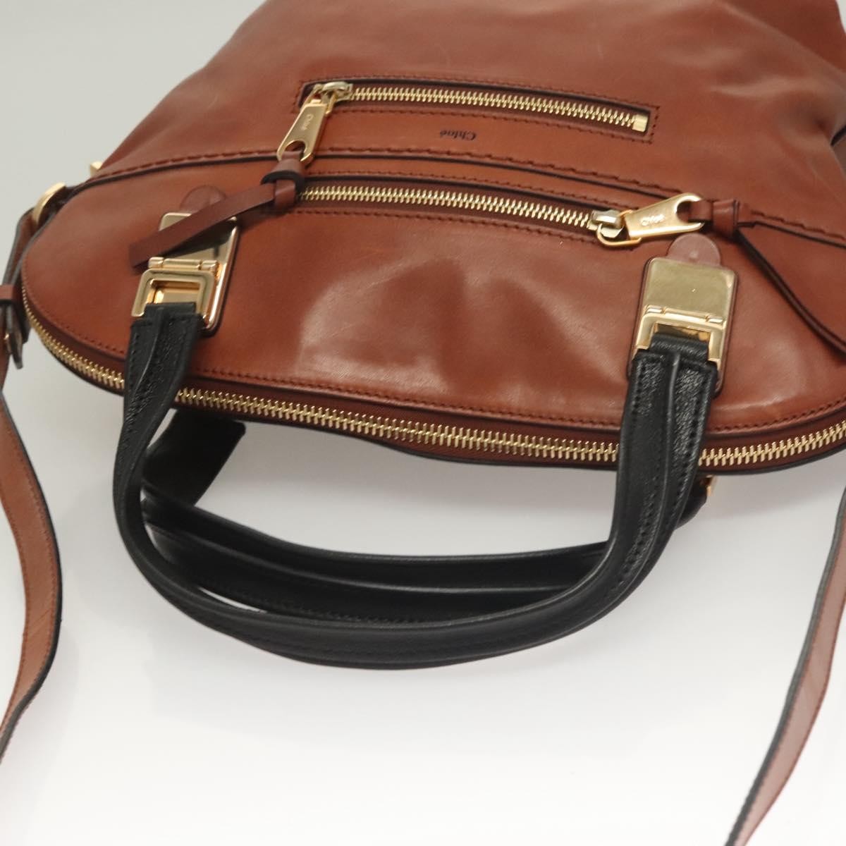 Chloe Angie Tote Leather, BROWN, LEATHER, Tote bag