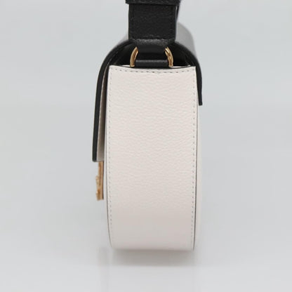 Versace Virtus Flap Messenger Bag Leather, WHITE, LEATHER, Crossbody bag