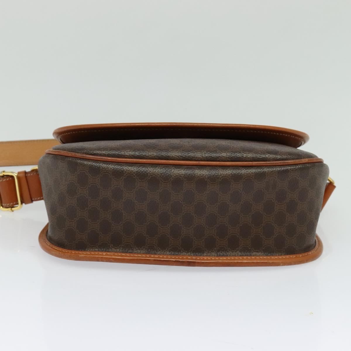 Celine Macadam Shoulder Bag PVC Leather, BROWN, CANVAS, Shoulder bag