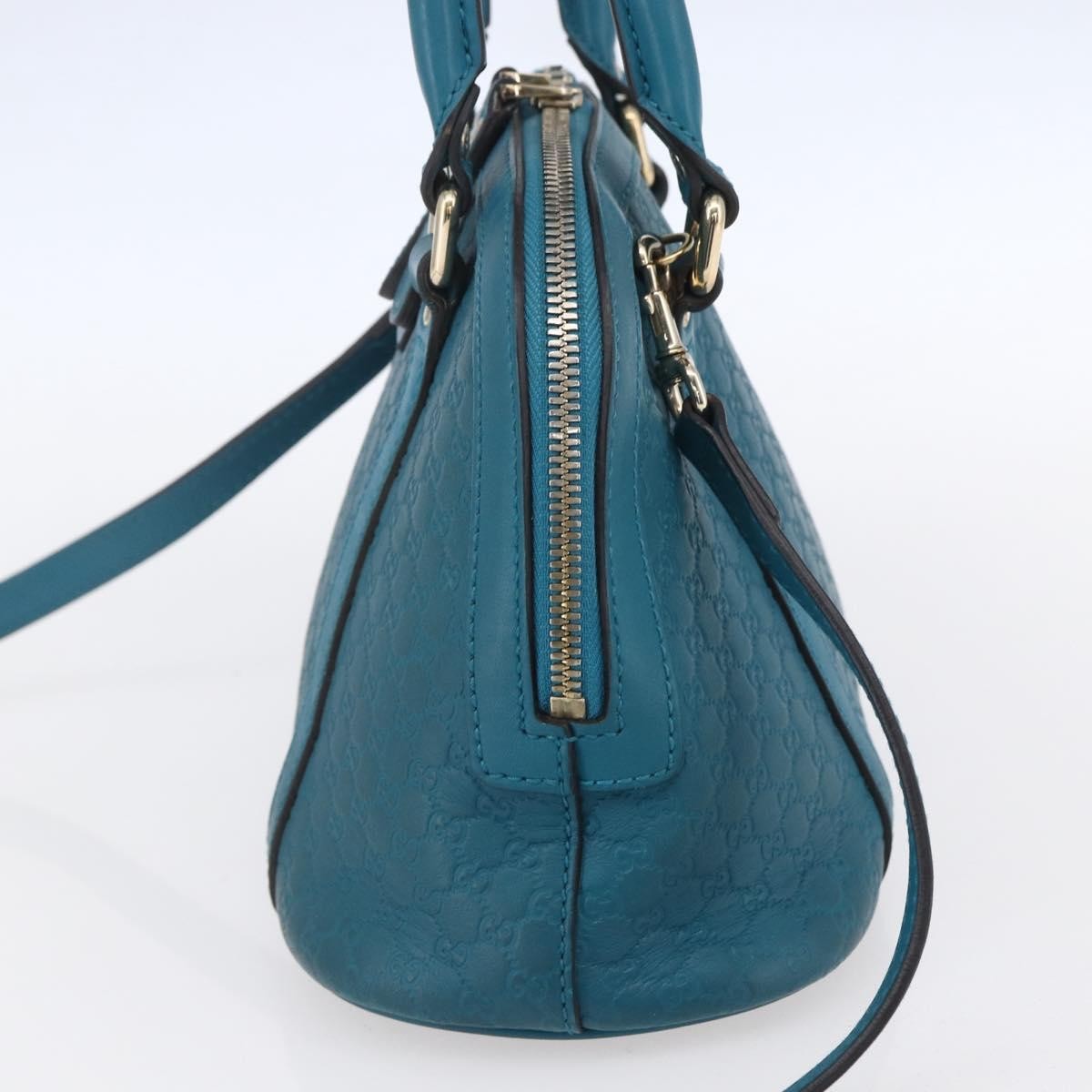 Gucci Convertible Dome Satchel Guccissima Leather, TURQUOISE, LEATHER, Handbag