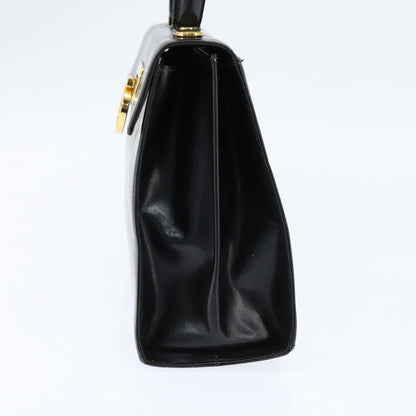 Salvatore Ferragamo Gancini Convertible Top Handle Bag Leather, BLACK, LEATHER, Handbag