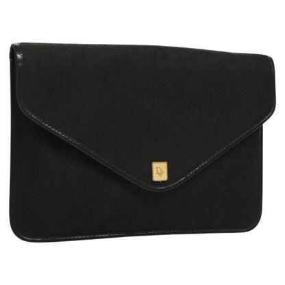 Christian Dior Vintage Trotter Pouch Diorissimo Canvas, BLACK, CANVAS, Clutche & pouche