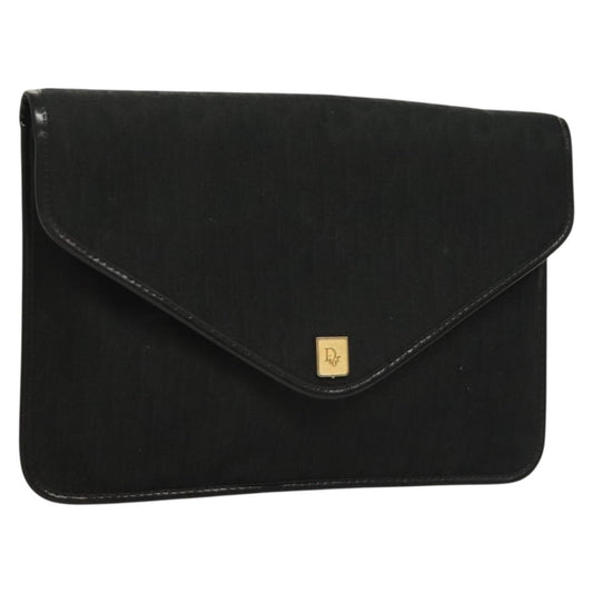 Christian Dior Vintage Trotter Pouch Diorissimo Canvas, BLACK, CANVAS, Clutche & pouche