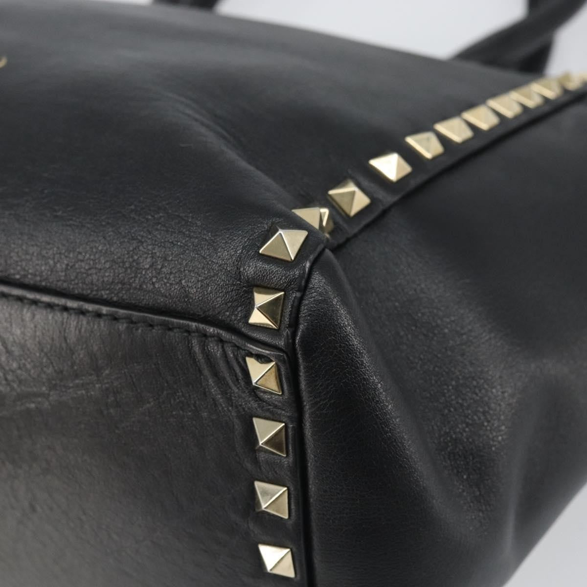 Valentino Garavani Rockstud Tote Soft Leather, BLACK, LEATHER, Tote bag