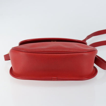 Gucci Vintage Flap Shoulder Bag Leather, RED, LEATHER, Shoulder bag