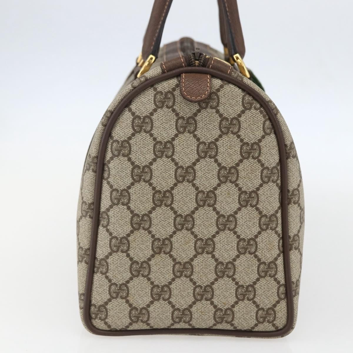 Gucci Vintage Interlocking G Boston Bag GG Coated Canvas, BEIGE, PVC, Travel bag