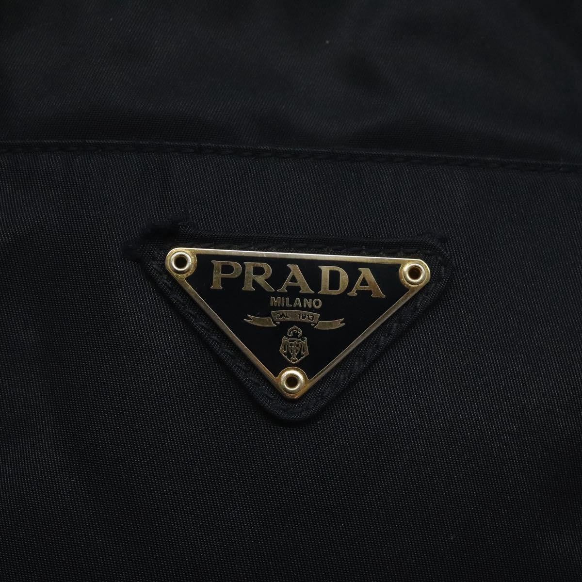 Prada Metal Handles Tote Tessuto, NAVY, NYLON, Handbag
