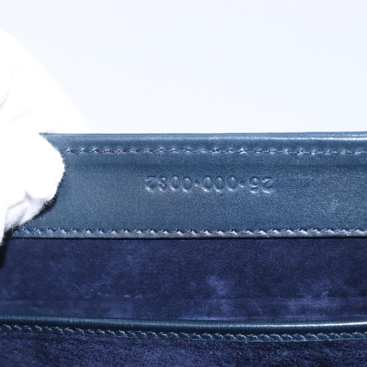 Gucci Vintage Handbag Leather, NAVY, LEATHER, Handbag