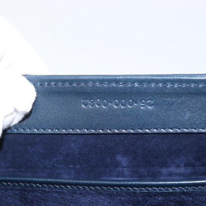 Gucci Vintage Handbag Leather, NAVY, LEATHER, Handbag