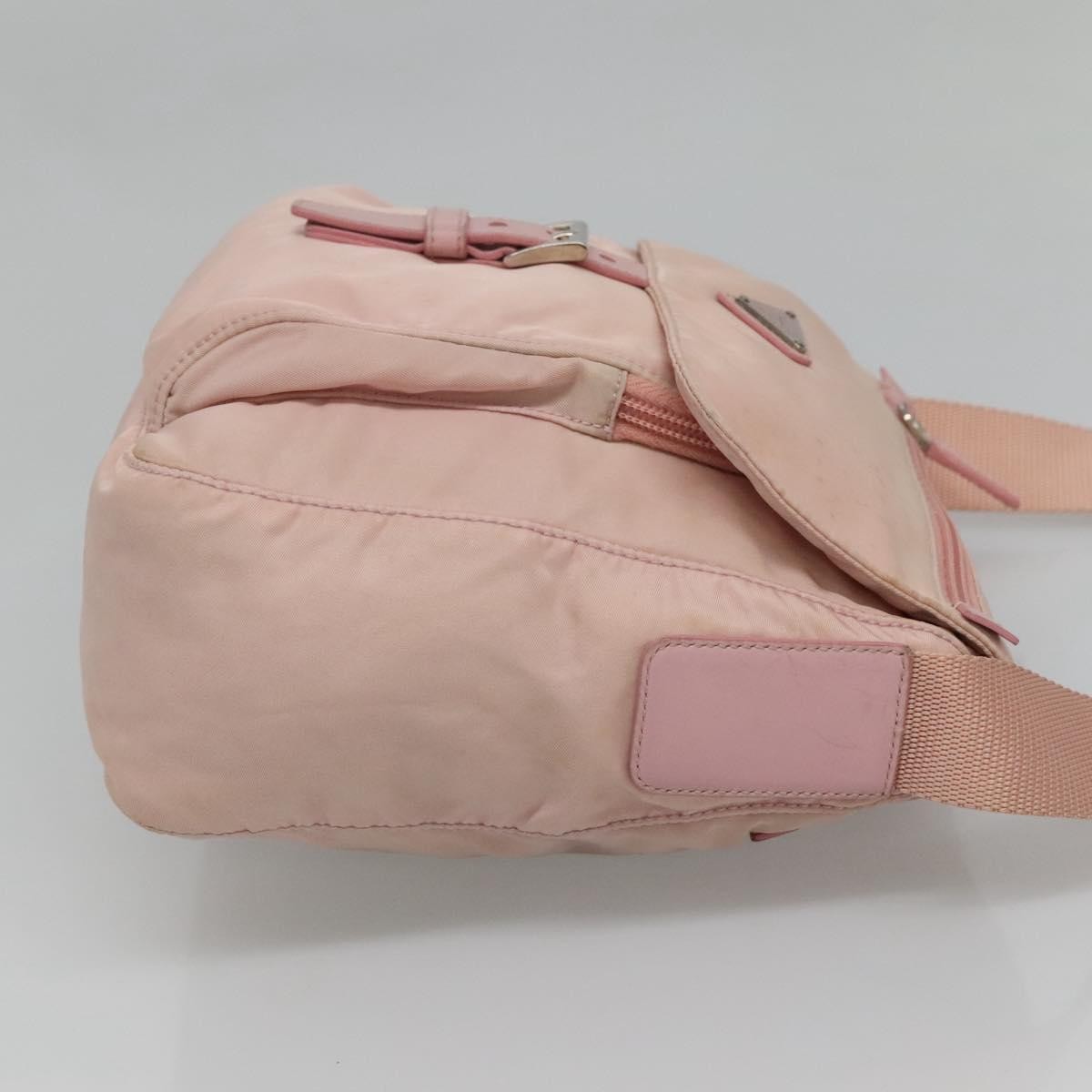 Prada Buckle Messenger Bag Tessuto, PINK, NYLON, Shoulder bag