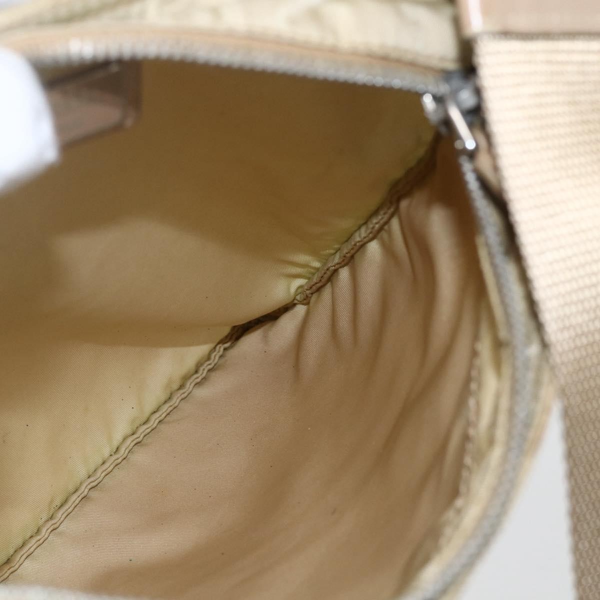 Prada Front Pocket Messenger Bag Tessuto, BEIGE, NYLON, Shoulder bag