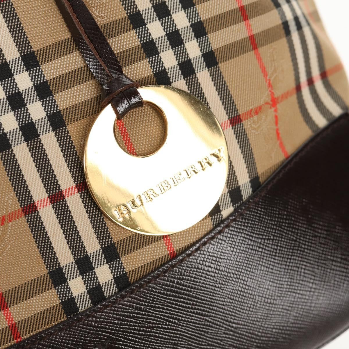 Burberry Nova Check Handbag Nova Check Canvas and leather, BEIGE, CANVAS, Handbag