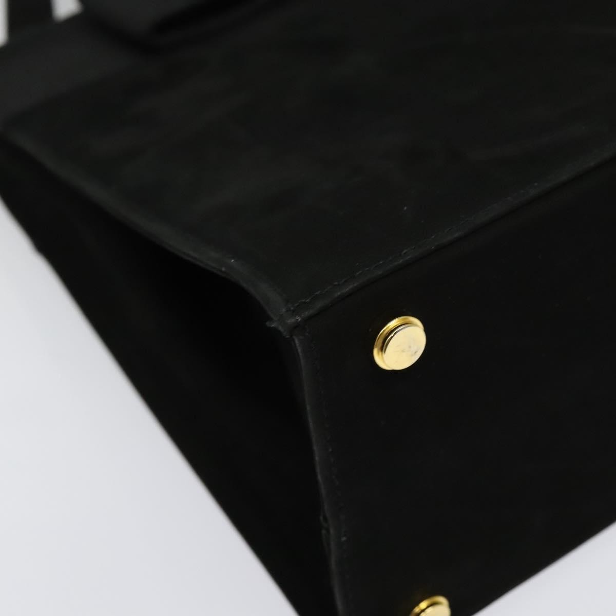 Salvatore Ferragamo Convertible Vara Bow Tote Suede, BLACK, SUEDE, Handbag