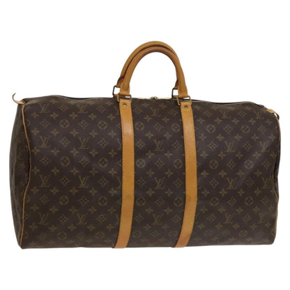Louis Vuitton Keepall Bag Monogram Canvas, BROWN, CANVAS, Travel bag