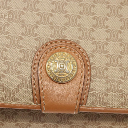 Celine Vintage Macadam Shoulder Bag Canvas, BEIGE, CANVAS, Shoulder bag