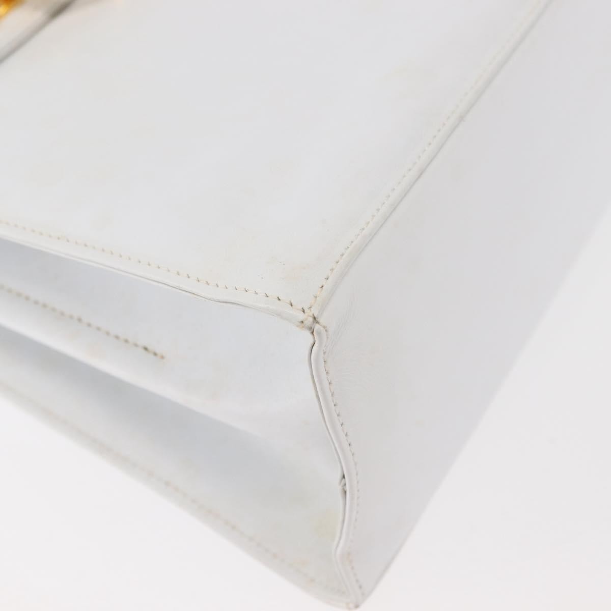 Salvatore Ferragamo Gancini Convertible Top Handle Bag Leather, WHITE, LEATHER, Handbag