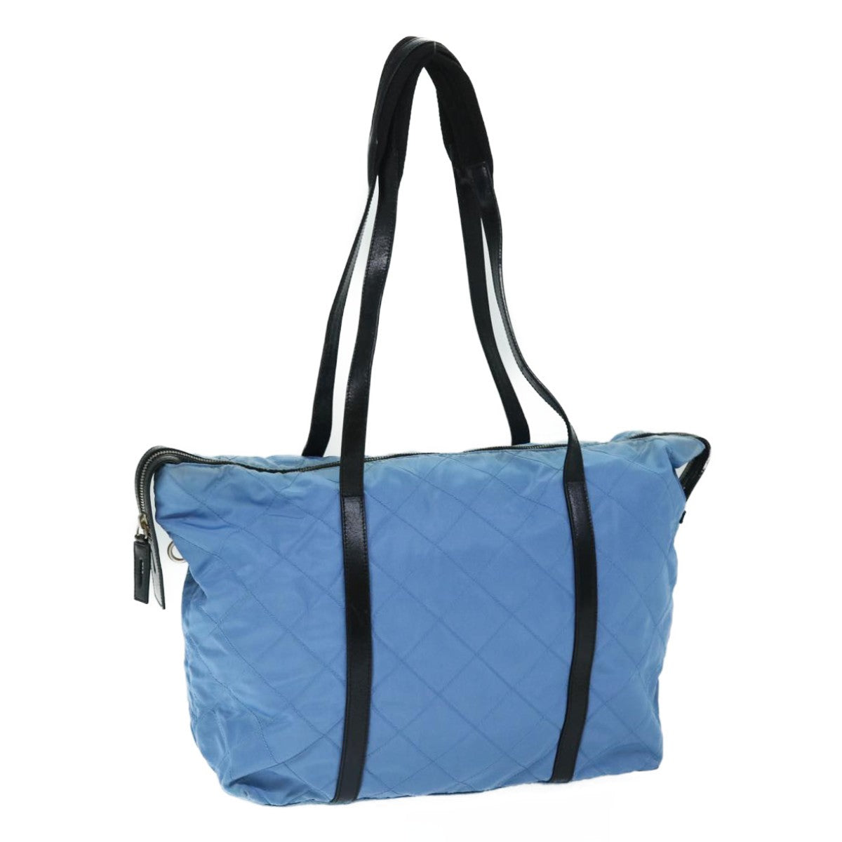 Prada Vintage Zip Tote Tessuto, BLUE, NYLON, Tote bag