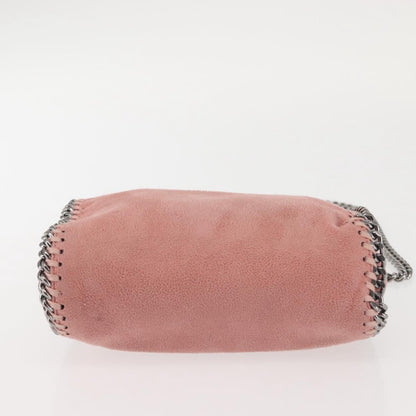 Stella McCartney Falabella Fold Over Crossbody Bag Suede, PINK, SUEDE, Crossbody bag