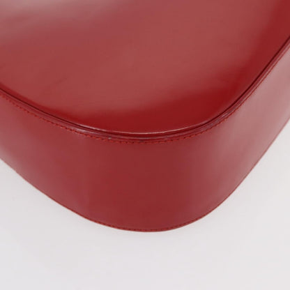 Salvatore Ferragamo Gancini Shoulder Bag Leather, RED, PATENT_LEATHER, Shoulder bag