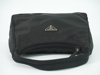 Prada Hobo Tessuto, BLACK, NYLON, Handbag