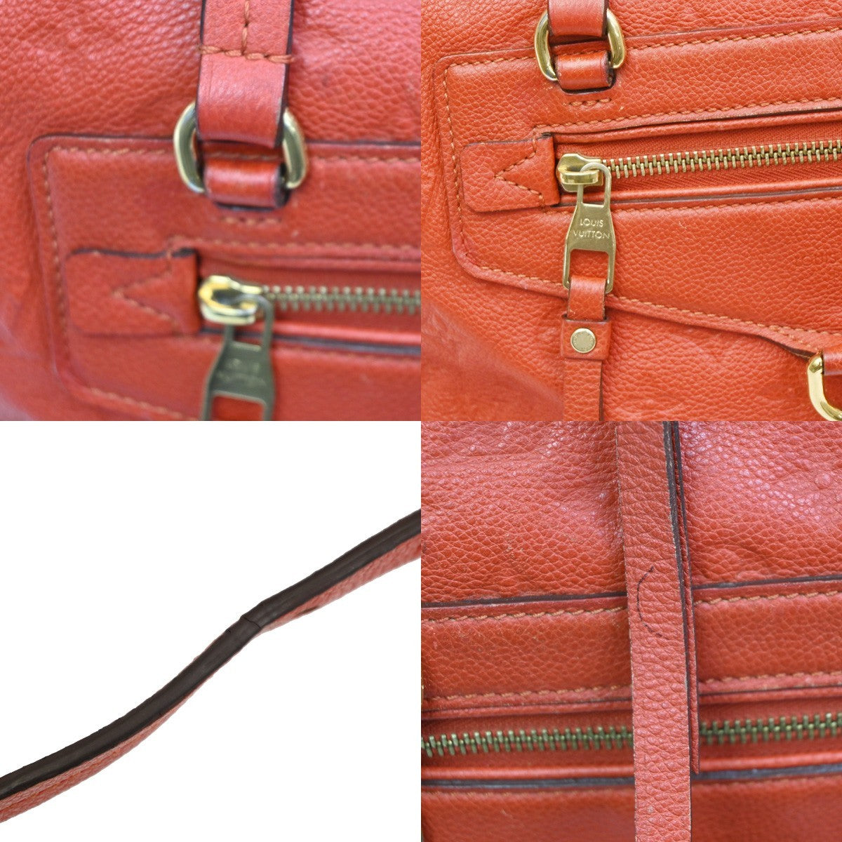 Louis Vuitton Lumineuse Handbag Monogram Empreinte Leather, RED, LEATHER, Shoulder bag