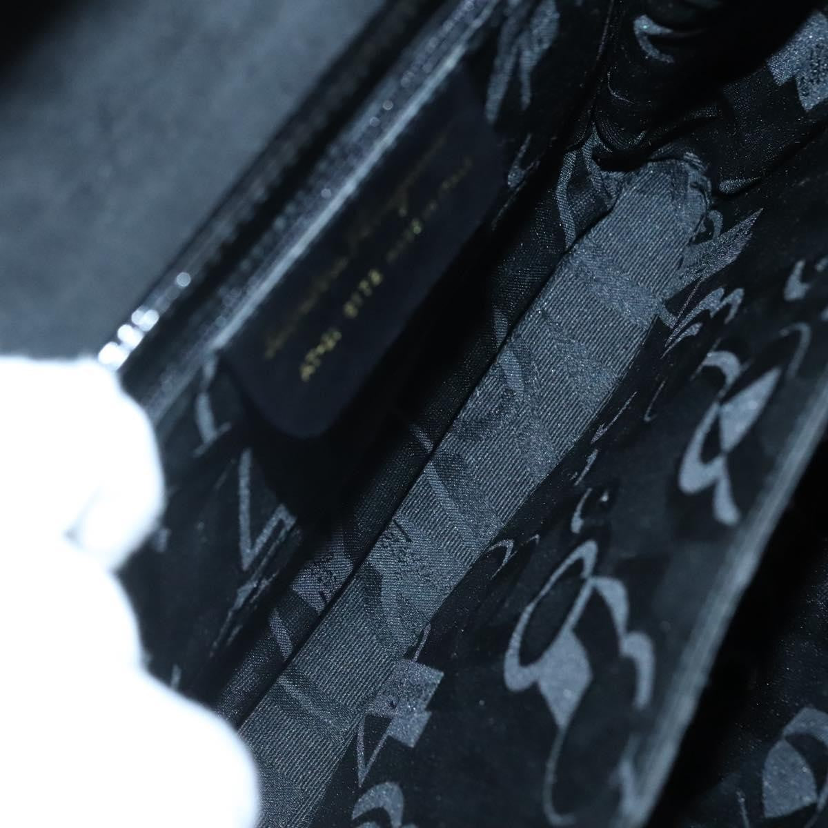 Salvatore Ferragamo Gancini handbag Patent leather, BLACK, PATENT_LEATHER, Handbag