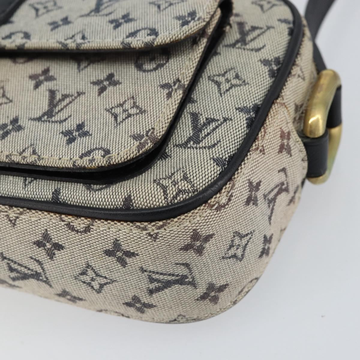 Louis Vuitton Juliette Crossbody Bag Mini Lin, BLUE, CANVAS, Shoulder bag