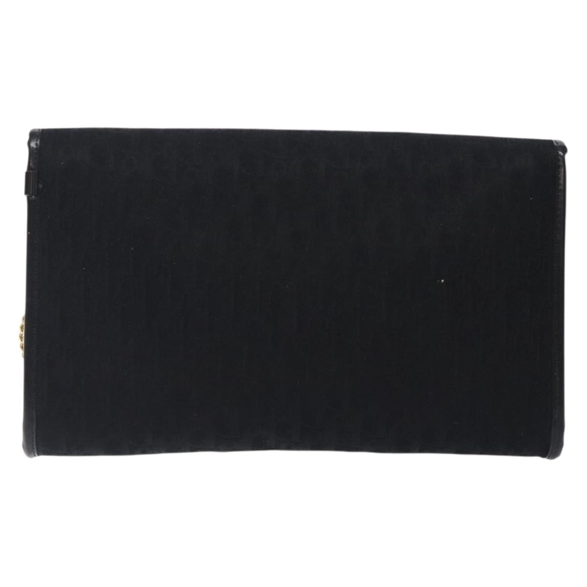 Christian Dior Vintage Trotteur Chain shoulder bag Canvas, BLACK, CANVAS, Shoulder bag