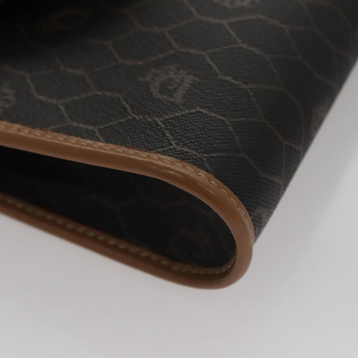 Christian Dior Vintage Honeycomb chain Canvas, BLACK, CANVAS, Shoulder bag