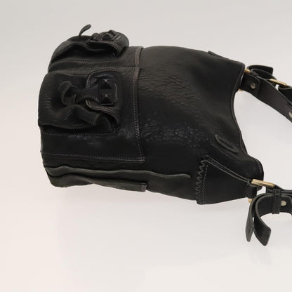 Chloe Vintage Shoulder Bag Leather, BLACK, LEATHER, Shoulder bag