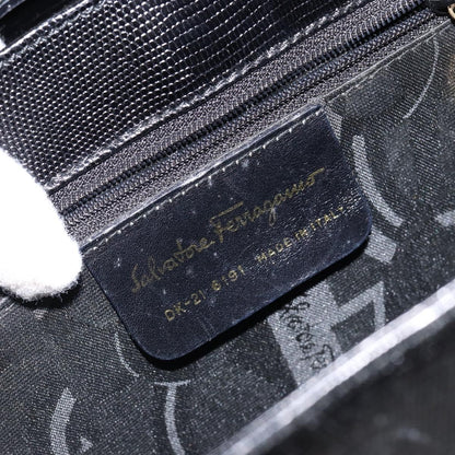 Salvatore Ferragamo Vintage Handbag Leather, BLACK, LEATHER, Handbag