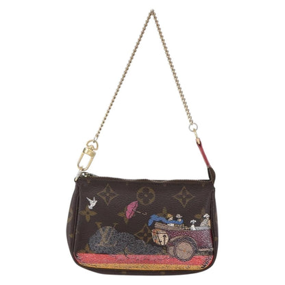 Louis Vuitton Pochette Accessoires Limited Edition Christmas Animation Monogram Canvas, BROWN, CANVAS, Clutche & pouche