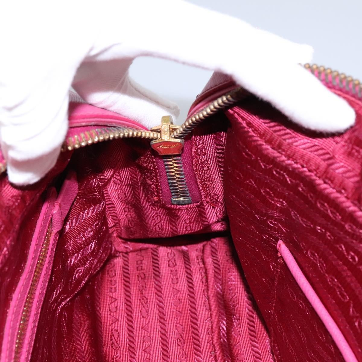 Prada Vintage Bauletto Bag Leather, PINK, LEATHER, Handbag